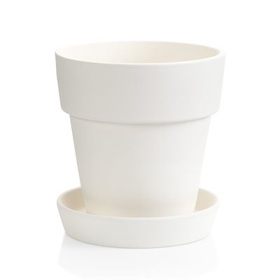 Medium Flower Pot w / Saucer 